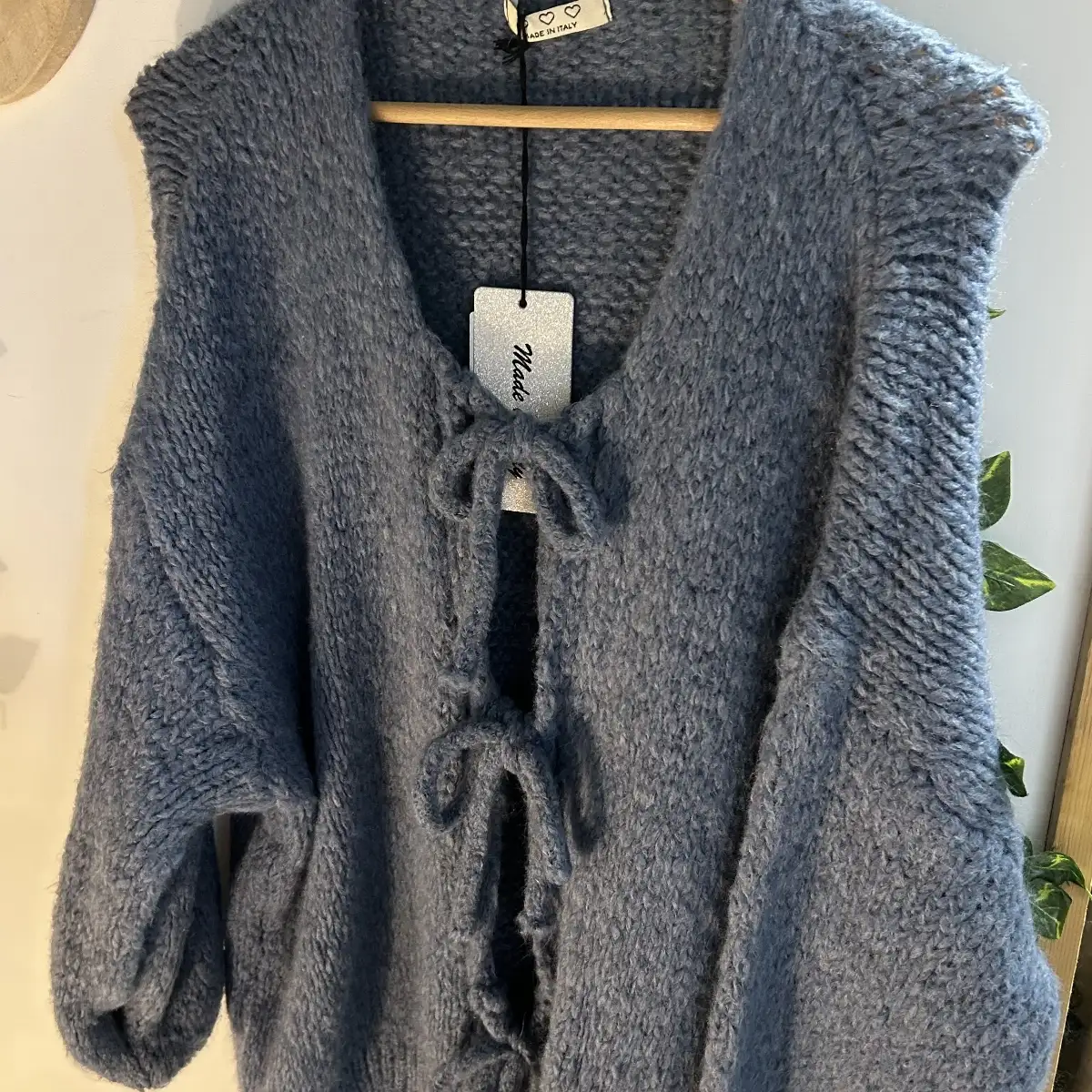 Gilet bouclette lacets