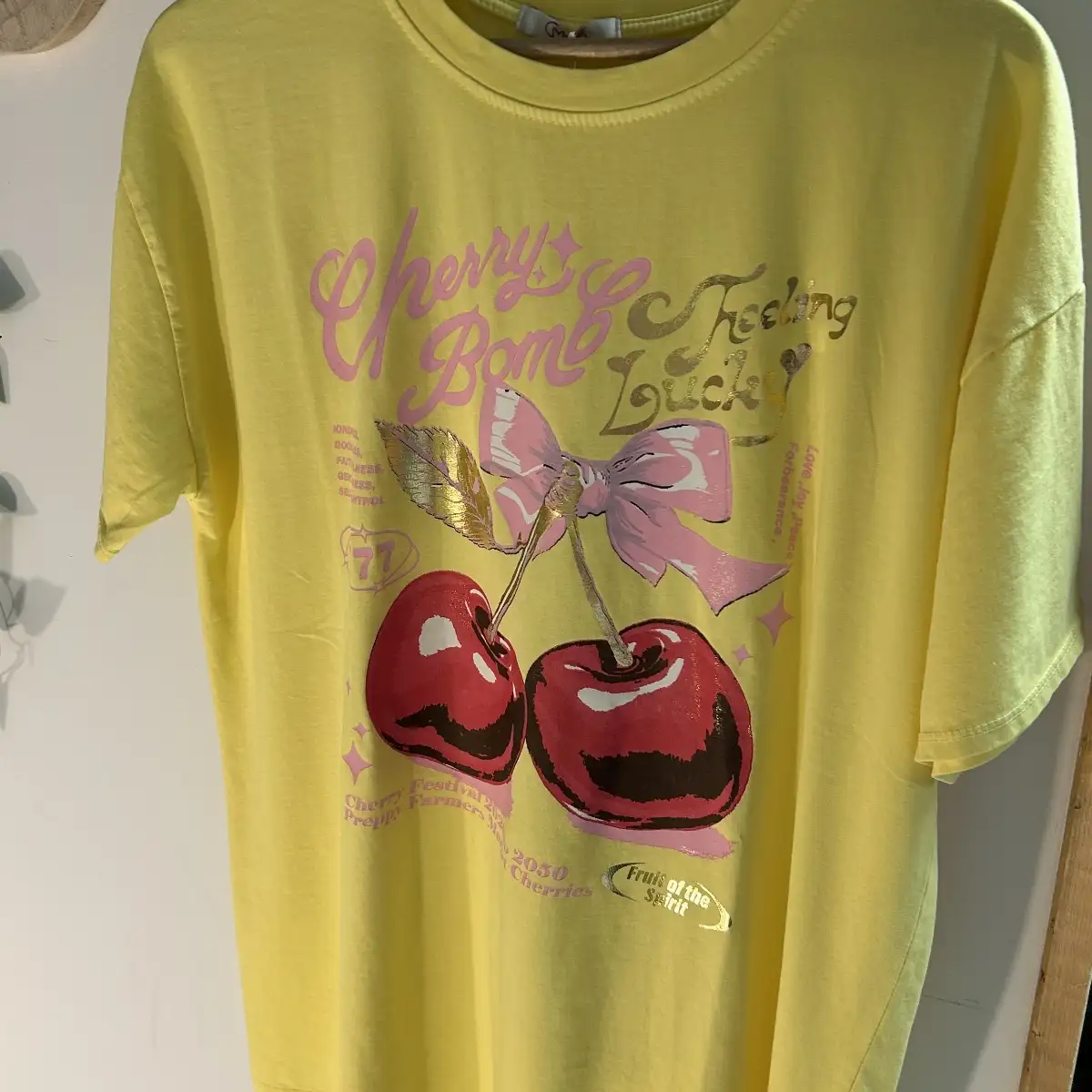 T-shirt cerise oversize