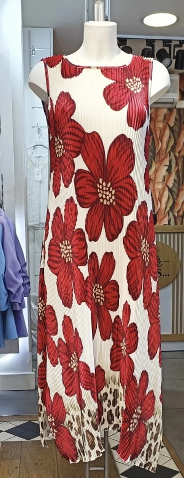 Robe plissé imprimé